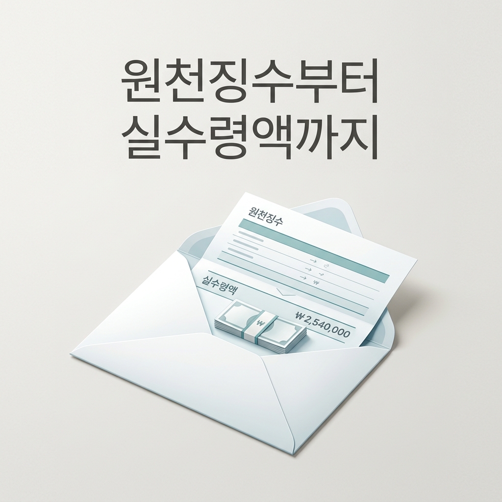ai thumbnail minimal 원천징수부터 실수령액까지 1787396513